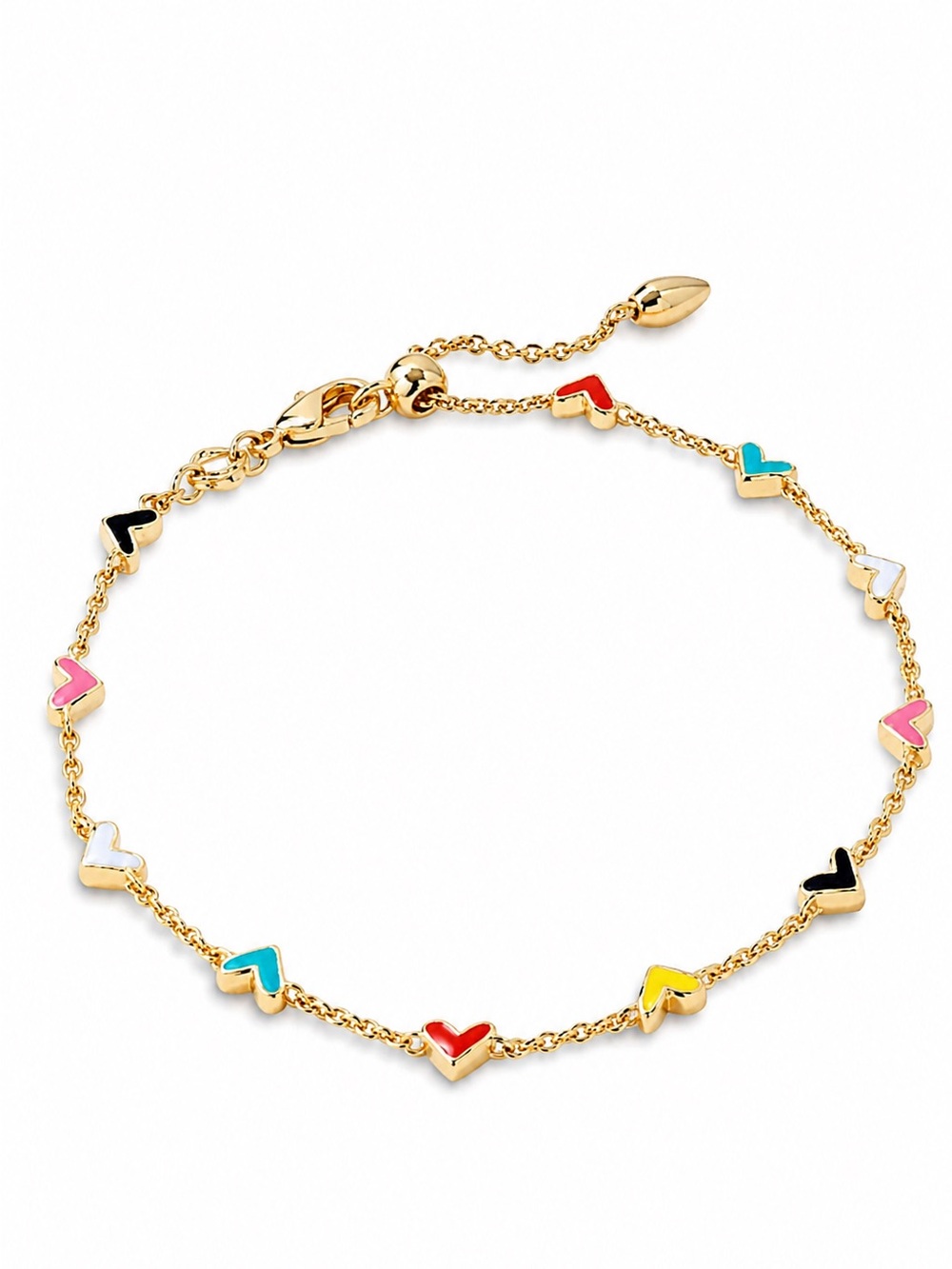Kendra Scott Haven Multicolor Heart Chain Bracelet.